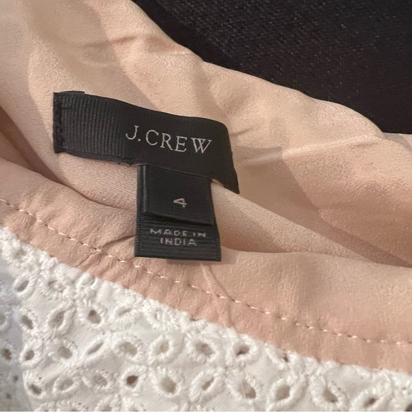 NWT J. Crew White One Shoulder Eyelet Ruffle Blouse Top Size 4 Preppy Feminine - Picture 3 of 8